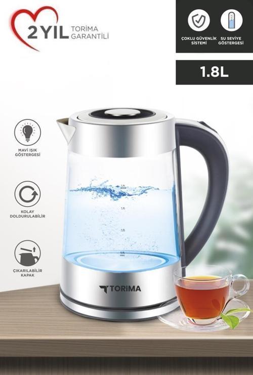 TY-S888-040 Cam Ledli Kettle 1500W 1.8L Su Isıtıcı