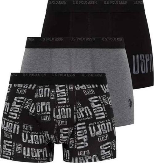 Erkek 3 Lü Desenli Boxer Set Antrasit-Siyah-Gri