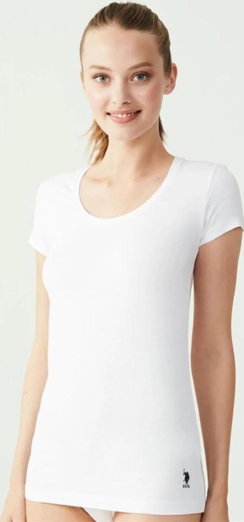 Kadın Derin Yuvarlak Yaka T-shirt