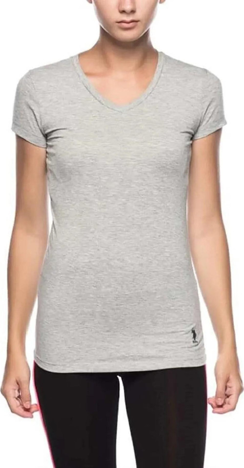 Kadın Kısa Kollu V Yaka T-shirt