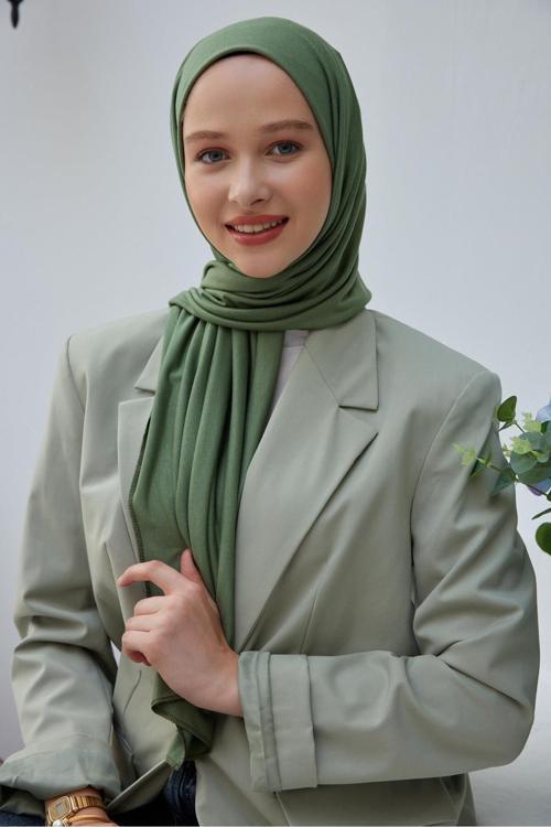 Çağla Yeşili Rengi Penye Şal