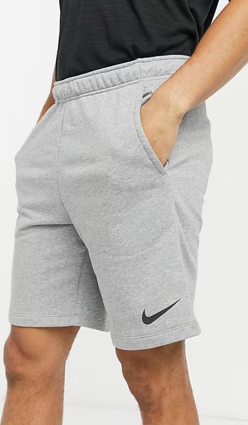Training Dri Fit Fleece Shorts Gray Erkek Fransız Havlu Kumaş Spor Şort Gri