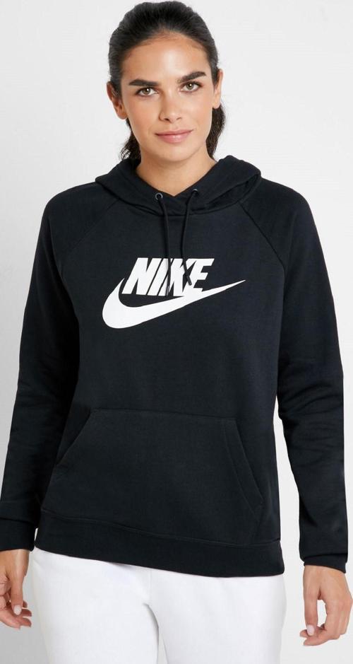 Sportswear Essential Fleece Hoodie Kapüşonlu Siyah Sweatshirt