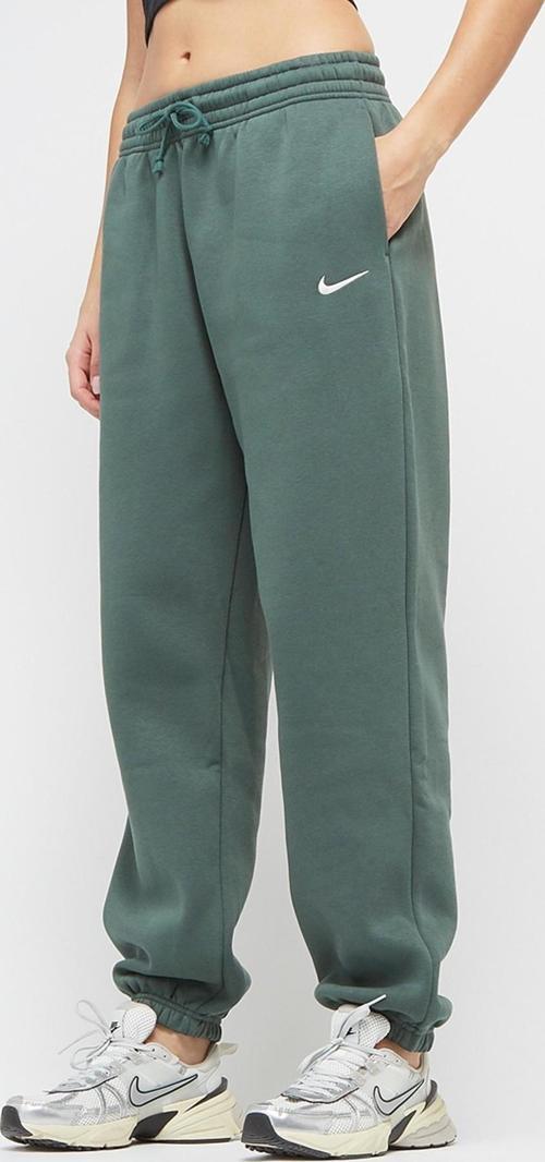 Sportswear Phoenix Fleece High Rise Oversized Şardonlu Büyük Beden Yüksek Bel Kadın Eşofman Altı Koyu Yeşil