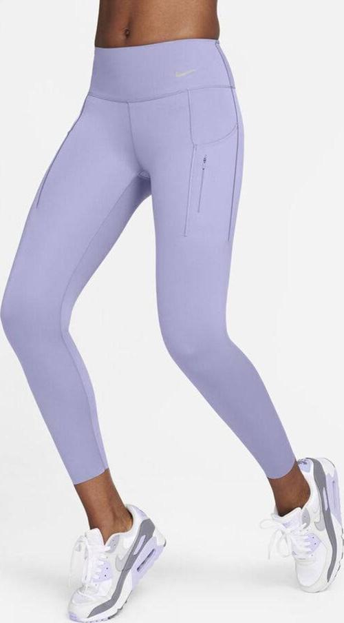 Trainng Go Dri Fit İnfinaLock 7/8 Leggings 6 Cepli Toparlayıcı Reflektörlü Antrenman Taytı Mor