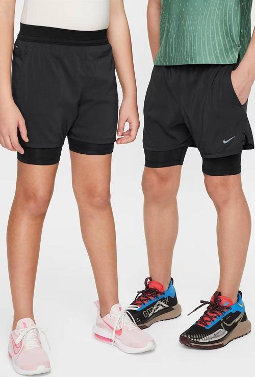 Multi Tech Dri Fit ADV Genç Çocuk 2in Taytlı Antrenman Şortu Siyah