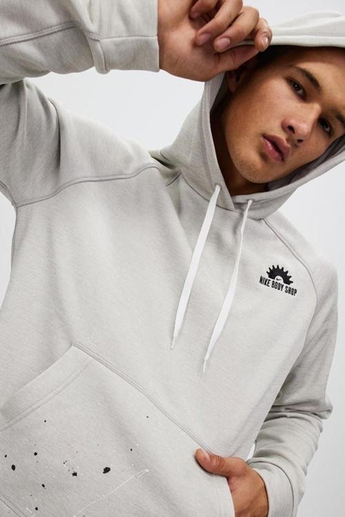 Therma Fit Fleece Polar Top İçi Polarlı Erkek Sweatshirt Krem Beyaz
