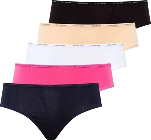 Kadın 5'li Yüksek Bel Slip (Lacivert-Fuşya-Ten-Beyaz-Siyah)