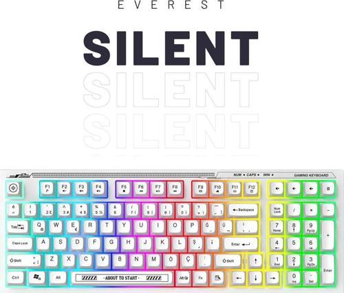 KB-98 Sessiz Rainbow Q Türkçe Klavye Membrane Oyuncu Klavyesi Gaming Klavye