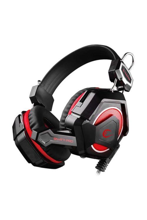Sn-r71 Pro 7.1 Usb Surround Ledli Oyuncu Gaming Mikrofonlu Kulaklık Siyah/kırmızı