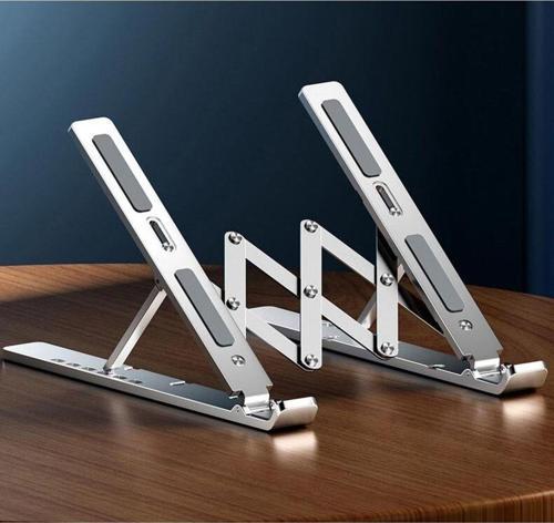 Bn16 Metal Kasa Alüminyum Dizüstü Laptop Bilgisayar Standı Katlanır Çantalı Telefon Tutuculu