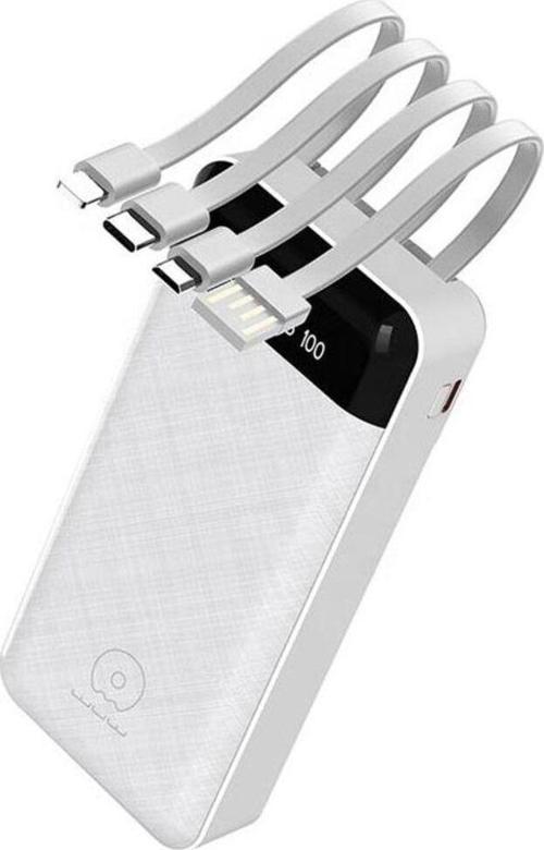Bn45 20000Mah Powerbank Led Ekranlı Type-C İphone Usb Micro Usb Kablolu Tüm Uçlar
