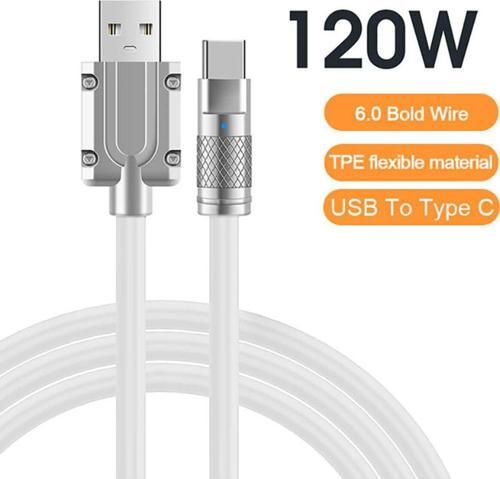 Bn57-1 Type-C Kablo 120W Hızlı 6 Amper Ultra Kalın Şarj Data Kablosu