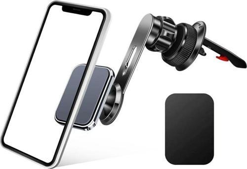 Nr93 Araç İçi Havalandırma Telefon Tutucu Metal Kasa Mıknatıslı Kancalı Mekanizma
