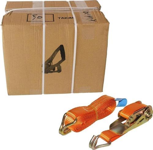 Sg-27 1 Koli 50 Takım 25Mm 1 Inç Spanzet 4 Mt 800 Kg 6Mm Çift J Kanca Yük Gerdirme