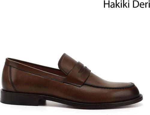 Erkek  Kösele Taban Hakiki Deri Loafer Ayakkabı