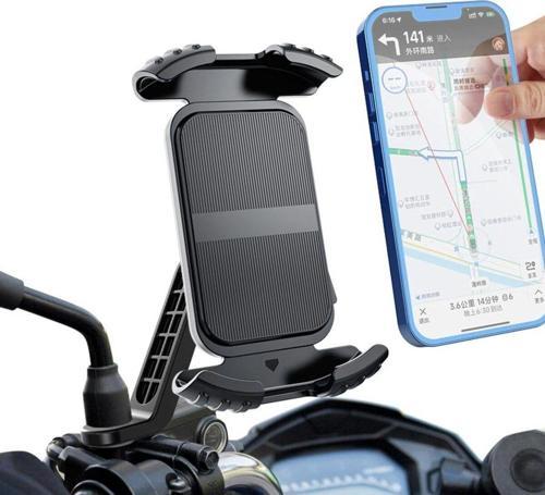 Mt27 Kilit Sistemli Ayna Bağlantılı Motosiklet Telefon Tutucu Yatay Ve Dikey Kullanılır