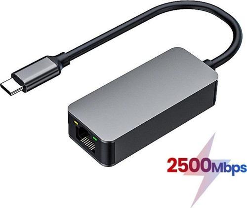 Mt74 Type-C Gen 1 To 2500Mbps Rj45 Ethernet Adaptör Mac Windows Uyumlu Alüminyum Kasa