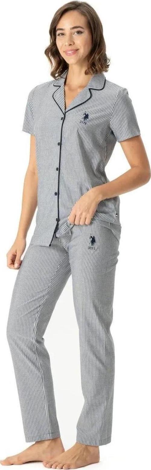Kadın Çizgili Boydan Patlı Pijama Takımı