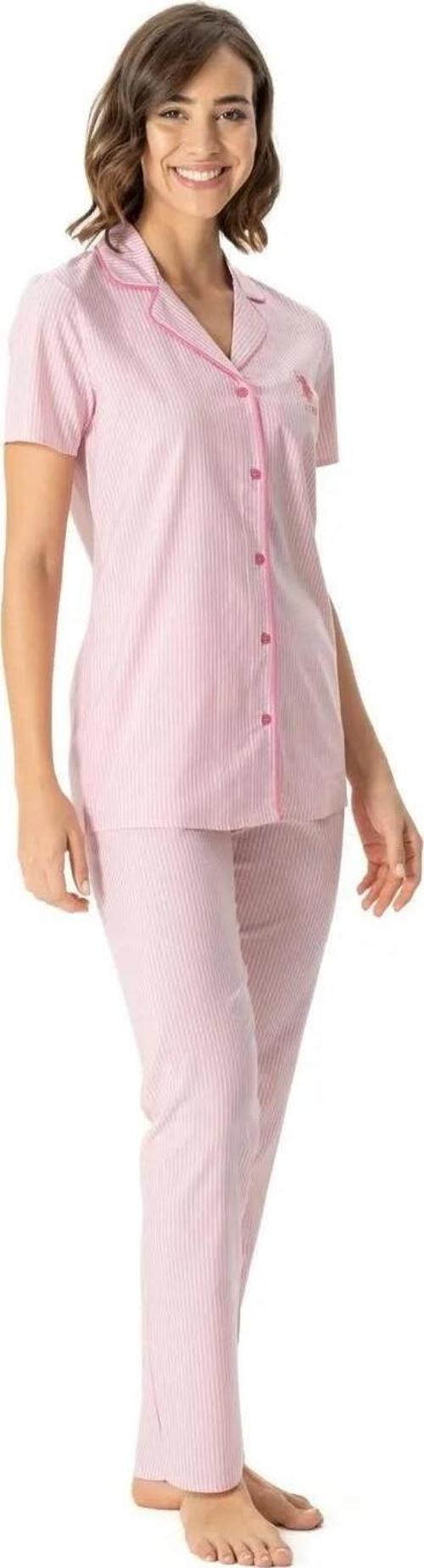 Kadın Çizgili Boydan Patlı Pijama Takımı