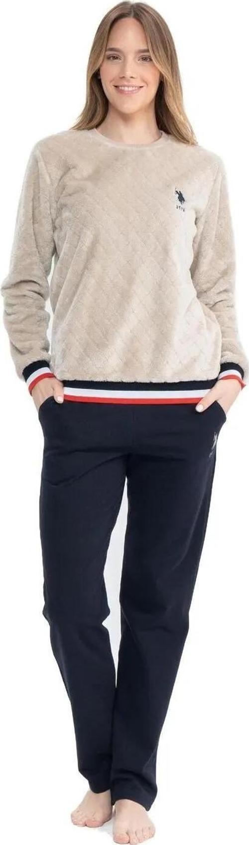 Kadın Yuvarlak Yaka Kışlık Pijama Takımı