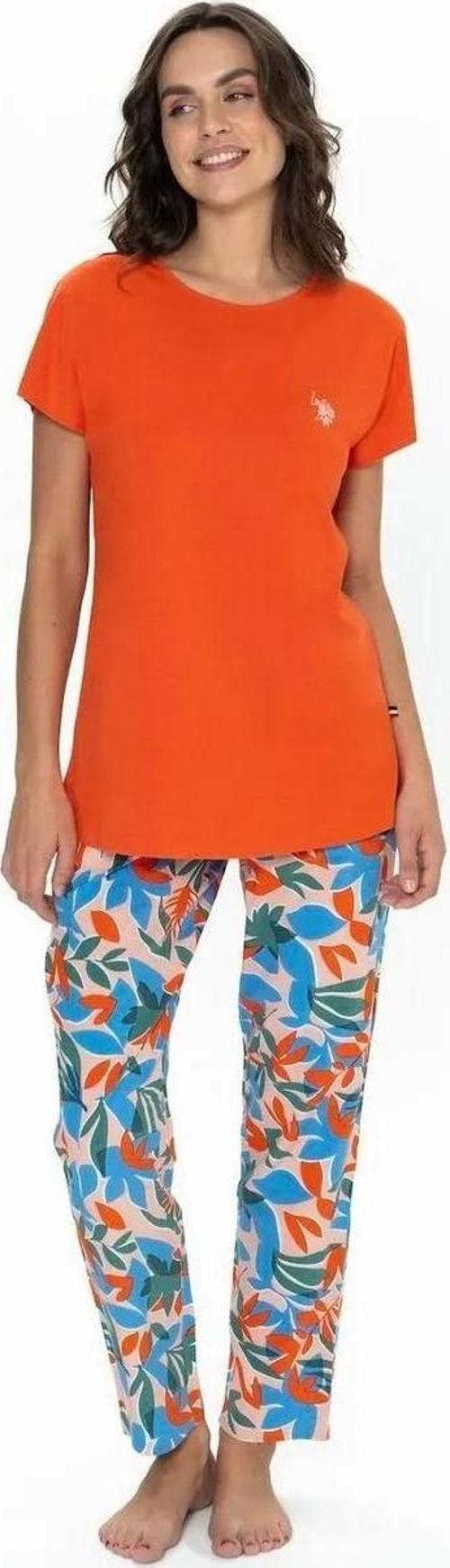 Kadın Kısa Kollu Çiçek Desenli Renkli Alt Üst Pijama Takım