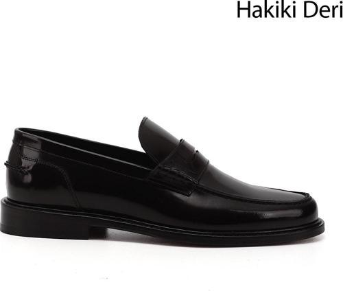 Erkek BORDO AÇMA Kösele Taban Hakiki Deri Loafer Ayakkabı