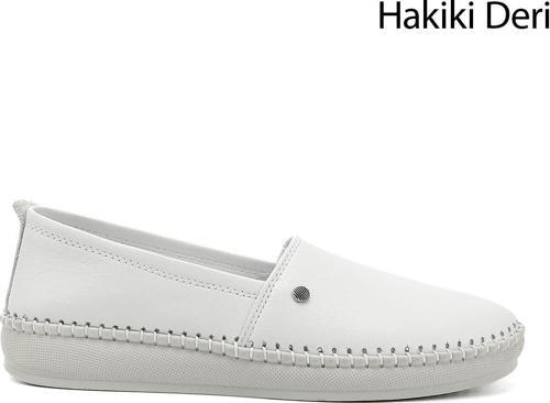 Kadın Beyaz Hakiki Deri Comfort Ayakkabı