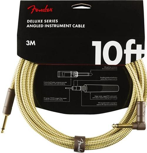 Deluxe Düz/L Uç 3 Metre Tweed Enstrüman Kablo