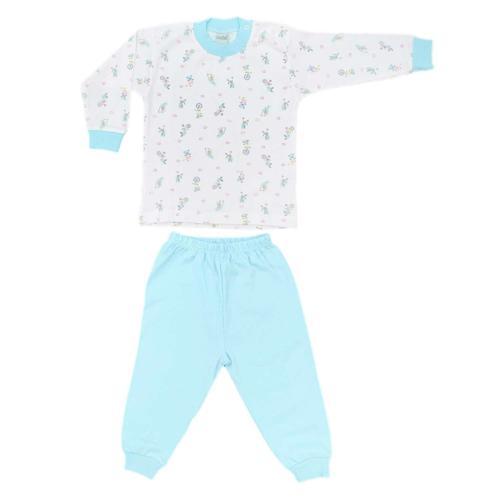 Bisikletli Bebek Pijama Takımı 2218 Turkuaz 3 Yaş