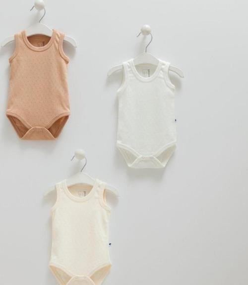 3'lü Body BE1507 Kahverengi 6-9 Ay