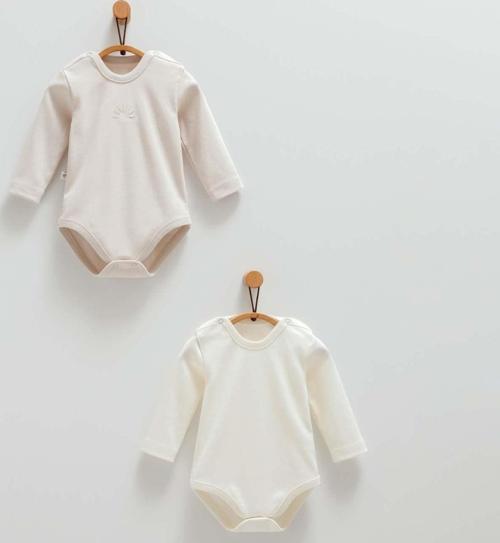 2'li Bebek Body BE1430 Gri 6-9 Ay