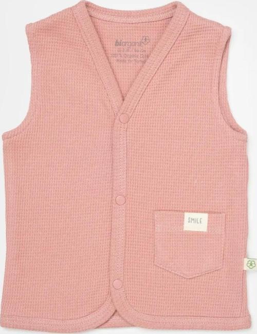 Waffle Smile Bebek Yelek 61502 Kırmızı - Kahverengi 9-12 Ay