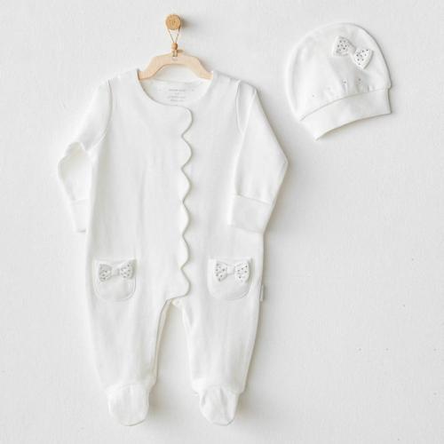 Chic Girl Tulum Takım AC25823 Ekru 3-6 Ay