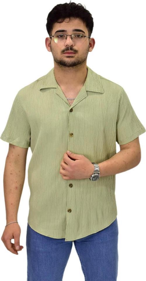 Erkek Spor Silim Fit Kısa Kol Gömlek G5003 BGL-ST04496