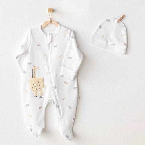Little King Bebek Tulum Takım AC25803 Beyaz 3-6 Ay