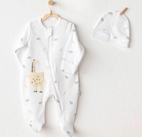 Little King Bebek Tulum Takım AC25803 Beyaz 3-6 Ay