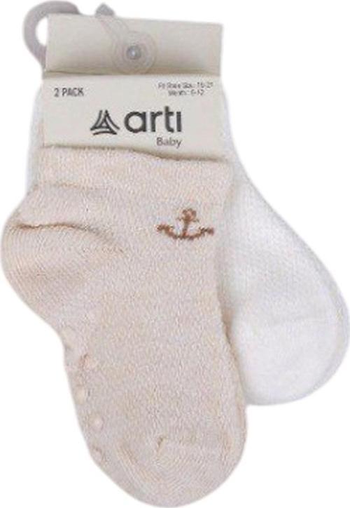 Artı Kids Kaptan Abs'li 2'li Bebek Patik 44142 Bej - Beyaz 12-18 Ay