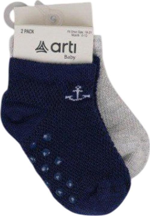 Artı Kids Kaptan Abs'li 2'li Bebek Patik 44142 Lacivert - Gri 12-18 Ay