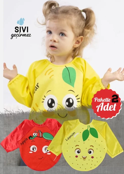 Mevye Desenli Giyilebilen Bebek Önlüğü