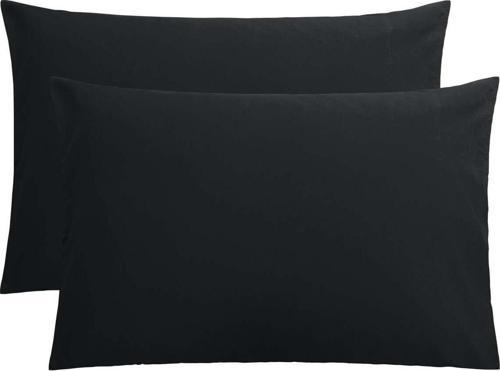 Düz Pamuklu 2'Li Yastık Kılıfı 50X70 Siyah