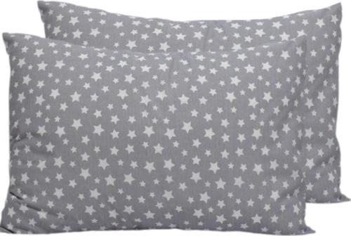 2 Li Ranforce Pamuk Standart 50X70 Yastık Kılıfı Gri Yıldız