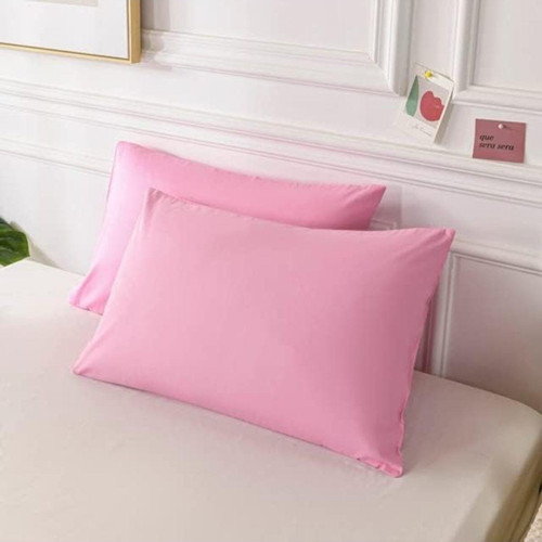 Düz Pamuklu 2'Li Yastık Kılıfı 50X70 Pembe