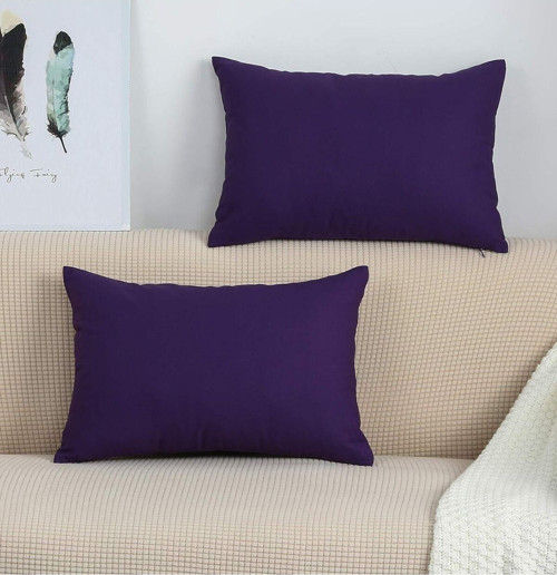 Düz Pamuklu 2'Li Yastık Kılıfı 50X70 Mor