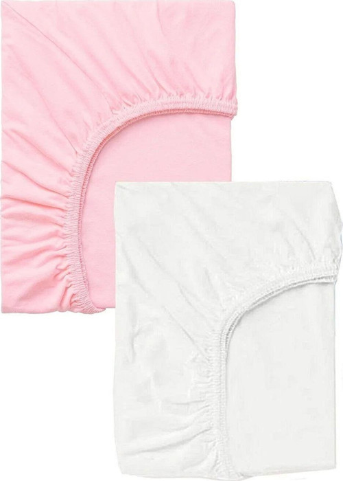 2 Adet Pamuklu Ve Lastikli 60 X 120 Cm Penye Bebek Çarşaf