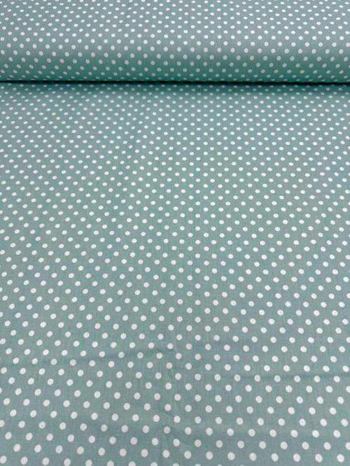 Nevresimlik, Çarşaflık, Örtülük Yeşil Puantiyeli Kumaş