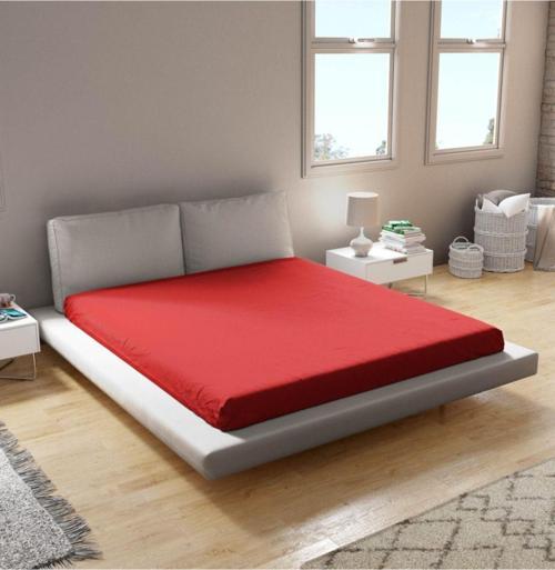 Penye Lastikli Çarşaf %100 Pamuk Tek Çift Battal Boy 100*200Cm Bordo Renk