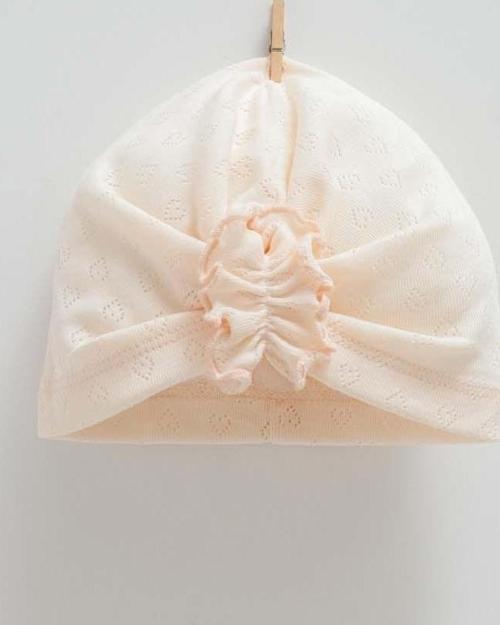 Bebek Şapkası SPK1687 Kayısı 9-12 Ay