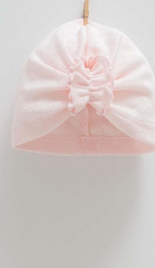 Bebek Şapkası SPK1687 Pembe 6-9 Ay
