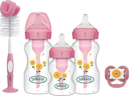 Dr Brown's Geniş Ağız Antikolik Options PP Set Pembe